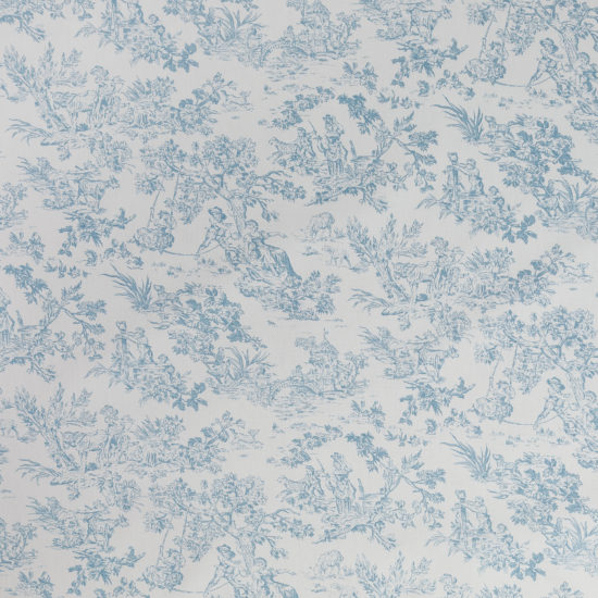 Donatelli Tecidos - Mix de azuis Nós adoramos tons de azul! Nessa sugestão,  diferentes estampas em toile de jouy, xadrez e listrado foram usadas no  estofado e nas almofadas. Até o papel